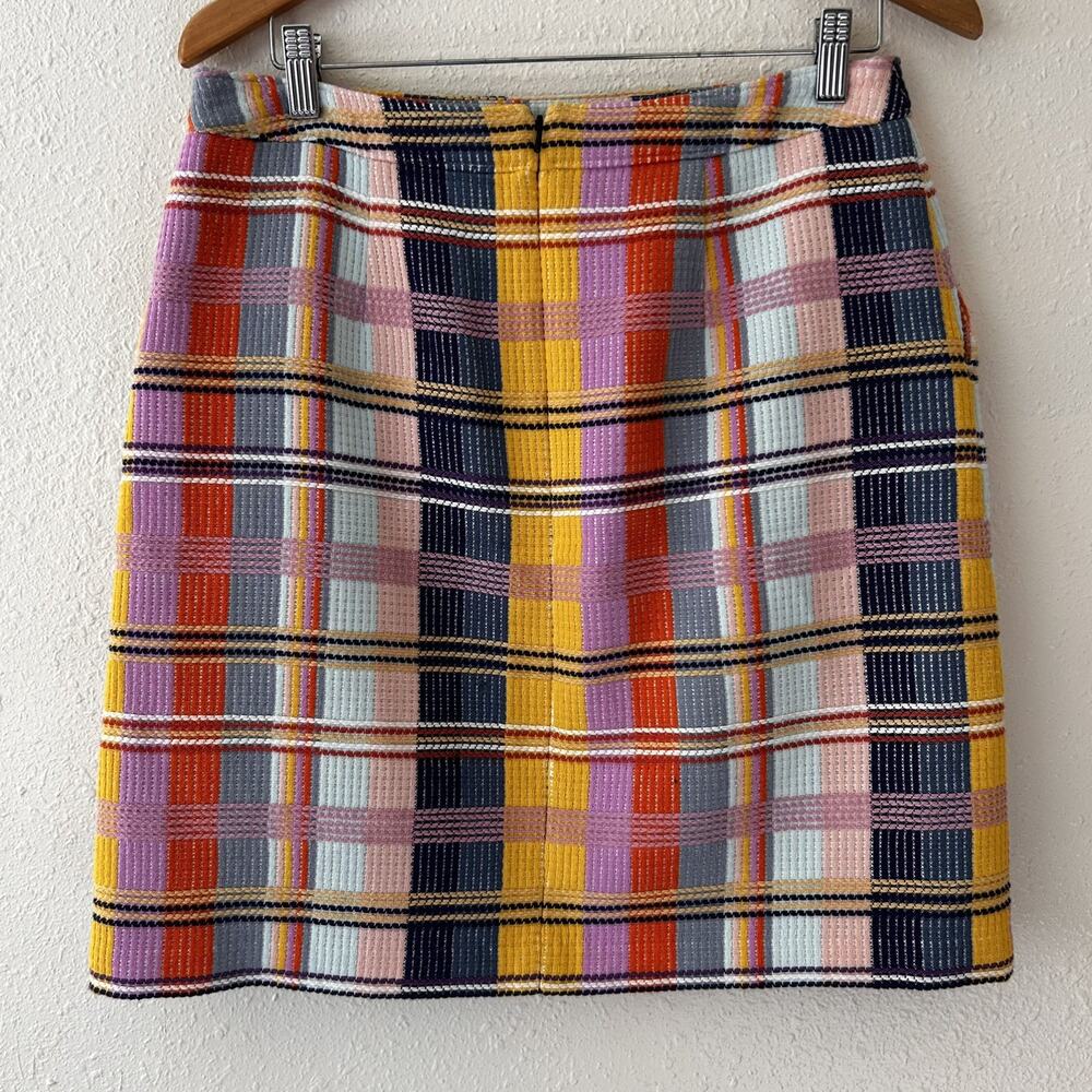 Halogen Women’s Multicolor Block Tweed Striped Skirt Size 10 - Picture 6 of 7